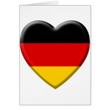 Coeur drapeau j'aime Allemagne Cartes