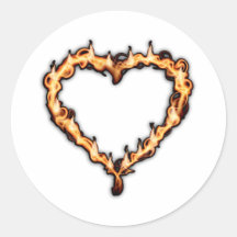 Coeur du feu adhésifs