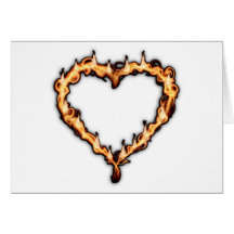 Coeur du feu cartes de vœux