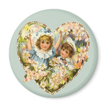 Coeur floral de garçon et de fille