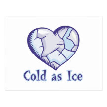 coeur froid de glace cartes postales
