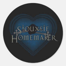 Coeur gothique de ménagère de Siouxsie Autocollants