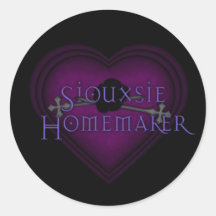 Coeur gothique de ménagère de Siouxsie Autocollants