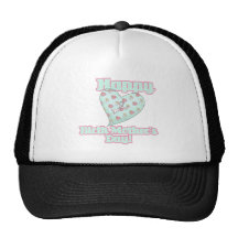 Coeur heureux de ruban de jour de mères biologique casquette