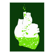 coeur irlandais de bière verte invitations