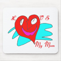 COEUR LOVE MY MOM.png Tapis De Souris