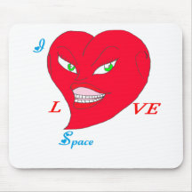 COEUR LOVE SPACE.png Tapis De Souris