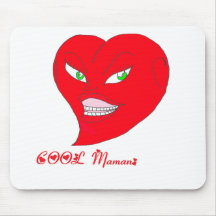 COEUR MAMAN COOL.png Tapis De Souris