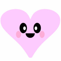 Coeur mignon de Kawaii Valentine Photo Sculptures