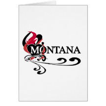 Coeur Montana du feu Carte De Vœux