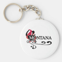 Coeur Montana du feu Porte-clé