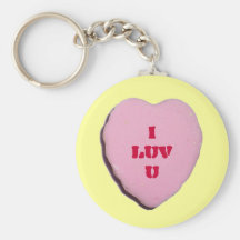 Coeur personnalisable de sucrerie de Valentine Porte-clé