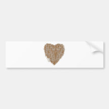 Coeur PUR - l'argent de l'or n a gravé la concepti Adhésif Pour Voiture
