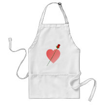 Coeur rose et tablier rose