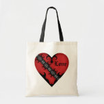 Coeur rouge médiéval gothique romantique sacs fourre-tout