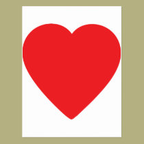 coeur rouge un cartes postales