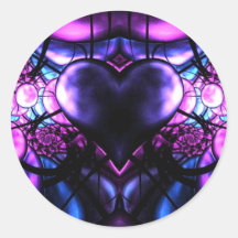 Coeur sensible de Scorpion Autocollants Ronds