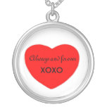 Coeur toujours et pour toujours collier