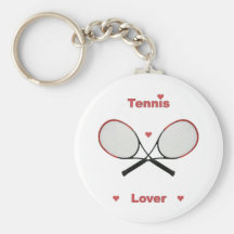 Coeurs d'amant de tennis porte-clé