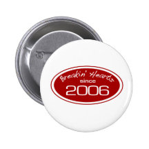 Coeurs de cambriolage depuis 2006 badges avec agrafe