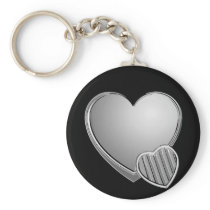 Coeurs de chrome porte-clef