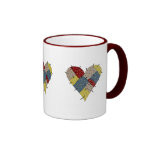 Coeurs de patchwork tasse à café