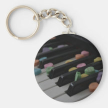 Coeurs de sucrerie sur le clavier Keychain Porte-clef