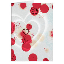 Coeurs dispersés cartes de vœux