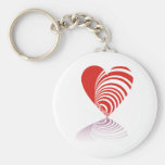Coeurs en spirale porte-clef