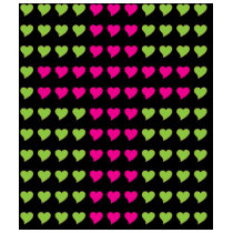 Coeurs et rose et vert de croix t-shirt
