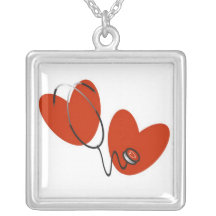 Coeurs et T-shirts et cadeaux de stéthoscope Pendentifs Personnalisés
