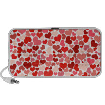 Coeurs mignons haut-parleur notebook