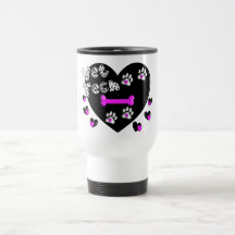 COEURS NOIRS ET BLANCS de technologie de vétérinai Tasse