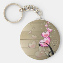 Coeurs rose porte-clé