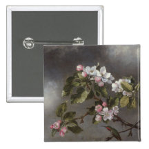 Colibri et fleurs Martin J. Heade d'Apple Badge Avec Épingle