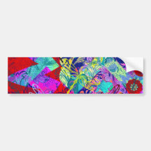 Collage abstrait coloré audacieux avec des libellu autocollants pour voiture