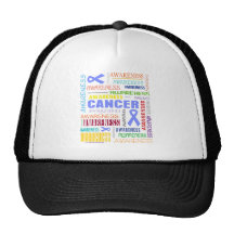 Collage de conscience de cancer de l'intestin casquette de camionneur