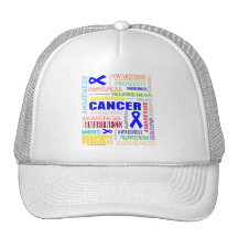 Collage de conscience de cancer du colon casquette de camionneur