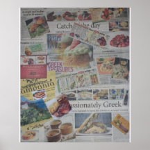 Collage de nourriture posters