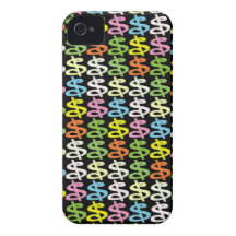 Collage de symboles dollar coques iPhone 4 Case-Mate