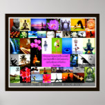 Collage de yoga affiche