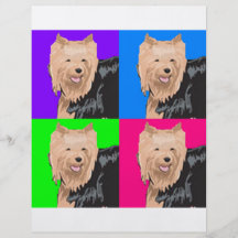 Collage de Yorkie Yorkshire Terrier Prospectus Avec Motif