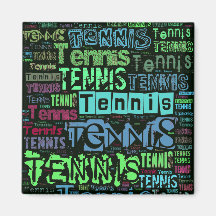 Collage des textes de tennis magnets pour réfrigérateur