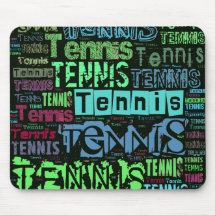 Collage des textes de tennis tapis de souris