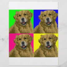 Collage d'or de labrador retriever prospectus customisé