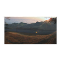 Collage Golden gate bridge & Zonsondergang Stretched Canvas Print