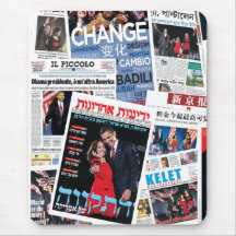 Collage international de titre de victoire d'Obama Tapis De Souris