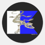Collection de drapeau autocollant rond