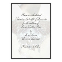 Collection noire sensible de papillon carton d'invitation