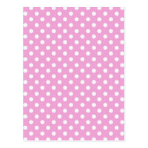 Collection rose et blanche de cadeau de pois pour  cartes postales